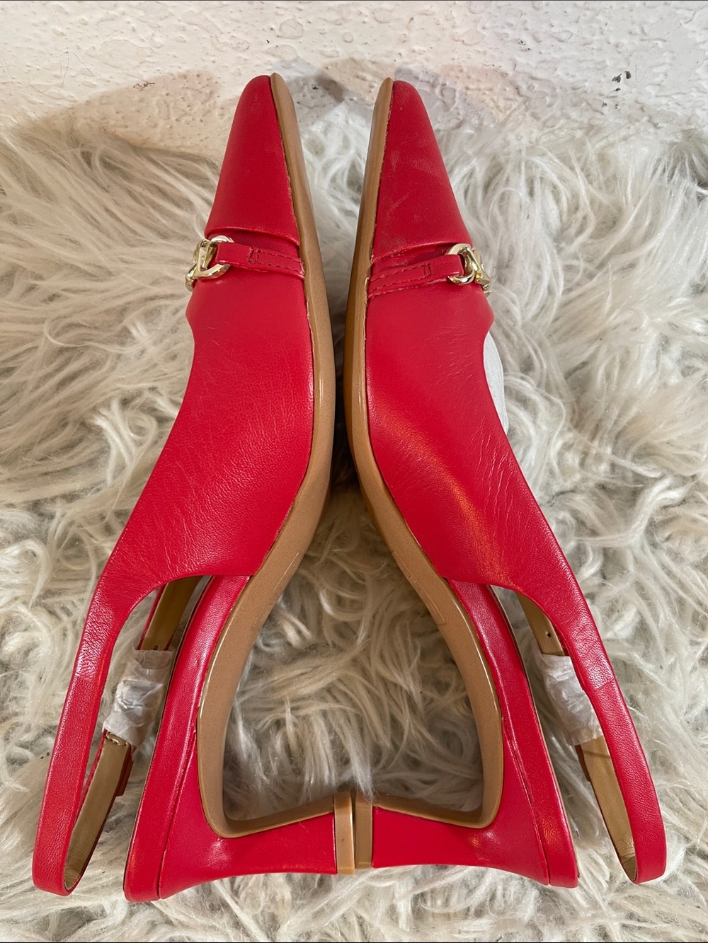 NATURALIZER Dovey Pointed Toe Slingback Pumps Heeled Red Size 6 NEW - Picture 7 of 11